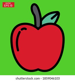 
vector illustration of an apple. fresh fruit vector.