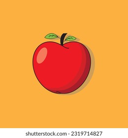 Vector Illustration of Apple Fruit