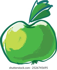 Ilustração vetorial de fruta de maçã