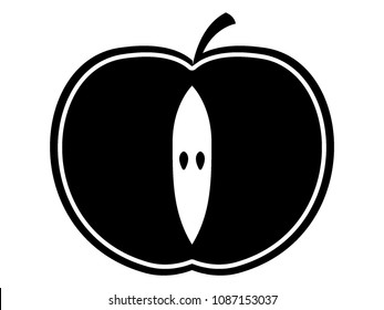 Vector illustration of an Apple Half