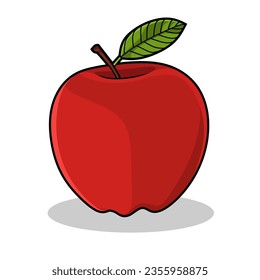 Vector illustration of apple isolated on white background