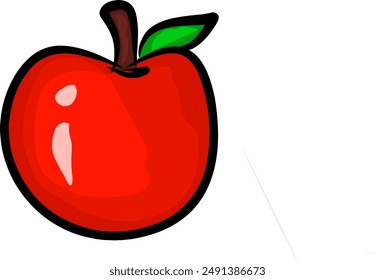 Vector illustration of an apple isolated on white concept