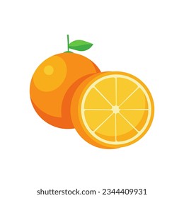 Vector illustration of apple. Juicy apple illustration in section