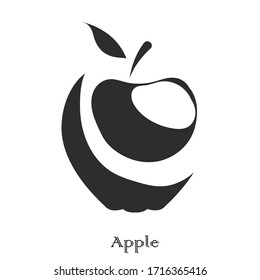 Vector illustration of an apple logo