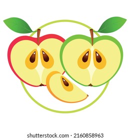 ilustración vectorial del logotipo de manzana aislado en fondo blanco