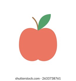 Ilustração vetorial de uma maçã sobre um fundo branco