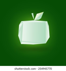 vector illustration - apple painted in low poly style