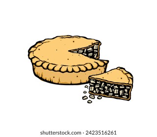 Vector illustration of an apple pie