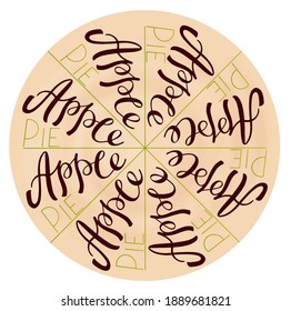 Vector illustration of Apple Pie with lettering