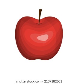 vector illustration of an apple. Red apple. It can be used in many areas.