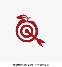 Vector illustration of apple target logo