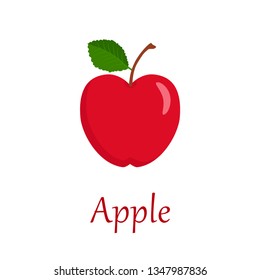 Vector illustration of Apple with title isolated on white background