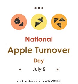 vector illustration for apple turnover day in July
