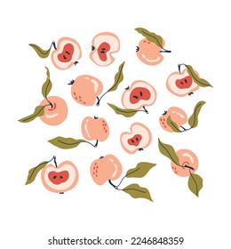 
Vector illustration of apples. Perfect for printing on paper, fabric and textiles.
