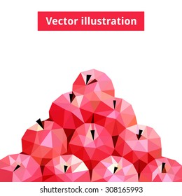 Vector illustration of an apples rendered in a geometric style
