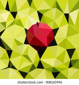 Vector illustration of an apples rendered in a geometric style
