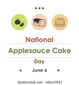 Vector Illustration For Applesauce Cake Day In June