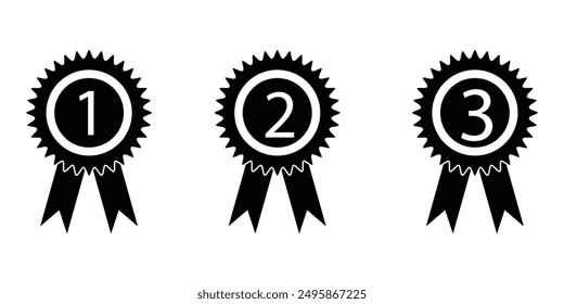 Ilustración vectorial de la Aprobación Certificado conjunto de iconos de la insignia aislado en el fondo blanco, diseño de Vector eps 10