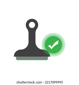 Vector illustration of approval stamp icon sign and symbol. colored icons for website design .Simple design on white background.