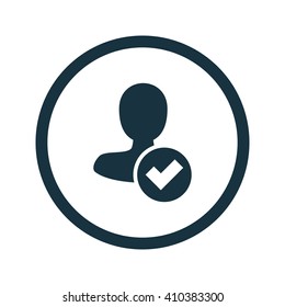 Vector illustration of approve user icon