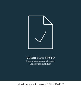 Vector illustration of approved file icon