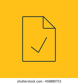 Vector illustration of approved file icon