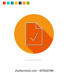 Vector illustration of approved file icon