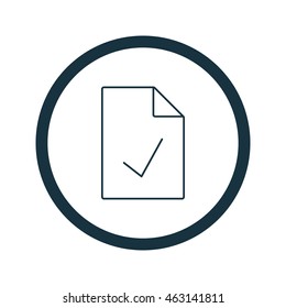 Vector illustration of approved file icon