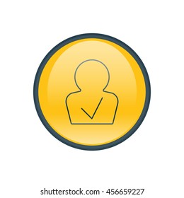 Vector illustration of approved user icon