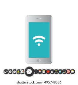 Vector illustration of apps flat icons. Flat isometric design.  