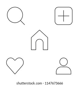Vector illustration of apps icon set