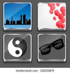 Vector illustration of apps icon set