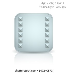 Vector illustration of apps icon template. Abstract geometry background.