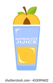 Vector Illustration of apricot juice.