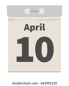Vector illustration, April 10