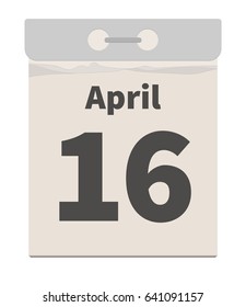 Vector illustration, April 16