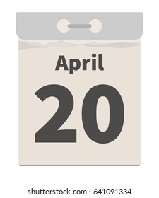 Vector illustration, April 20