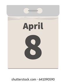 Vector illustration, April 8