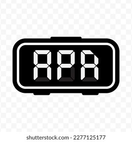 Vector illustration of April digital icon sign and symbol. Black icon on transparent background (PNG).