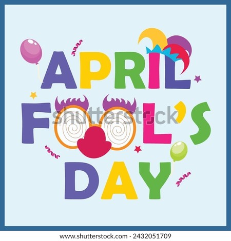 Vector illustration April Fool Day Editable Post Banner Template
