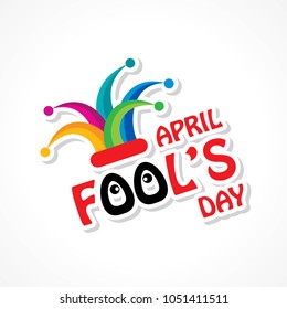 Vector illustration of April Fools Day lettering text for greeting card