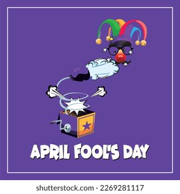 Vector illustration of April Fool's Day.