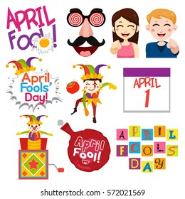 A vector illustration of April Fools Day