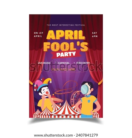 Vector Illustration of April Fool's Flyer