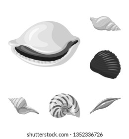 Vector illustration of aquarium and aquatic logo. Collection of aquarium and decoration vector icon for stock.
