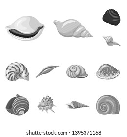 Vector illustration of aquarium and aquatic sign. Set of aquarium and decoration vector icon for stock.