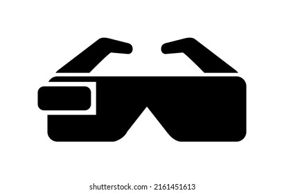 Vector Illustration Of AR Glasses Icon On White Background.