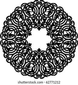 Vector illustration of Arabic circle ornament