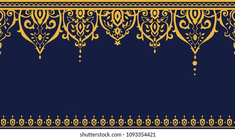 Vector illustration. Arabic, flowers, ornaments pattern. Use for birthday cards, Happy Wedding day, Ramadan Kareem and other decorations invitations