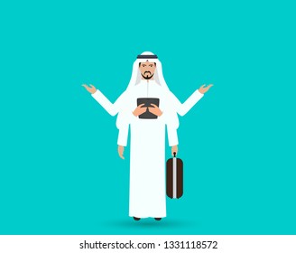 Vector illustration of Arabic man character image